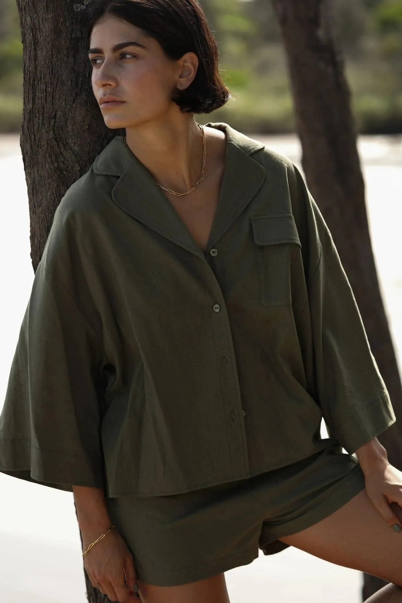 BARE THE CASUAL SHIRT - OLIVE