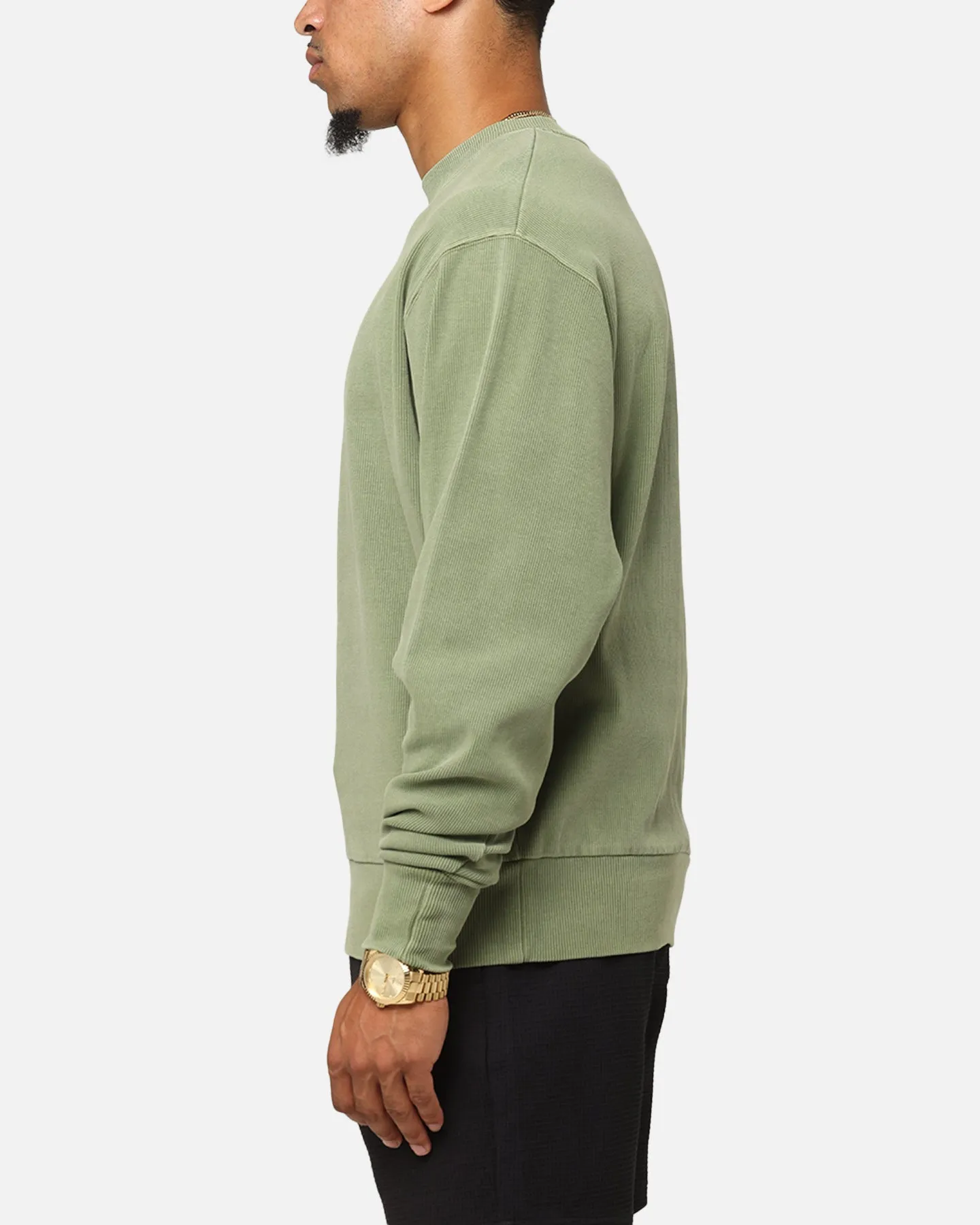 Carre Avenue Ribbed Crewneck Olive