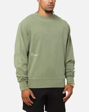 Carre Avenue Ribbed Crewneck Olive