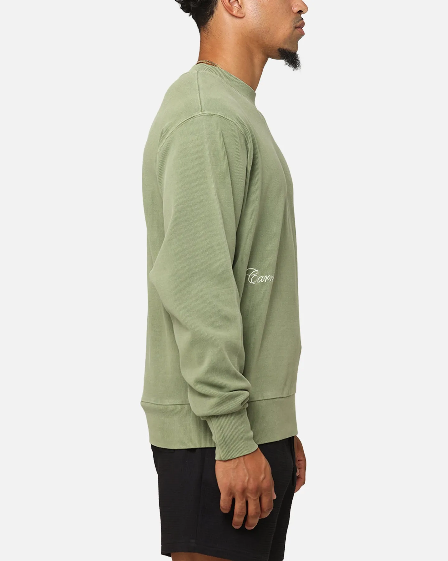 Carre Avenue Ribbed Crewneck Olive