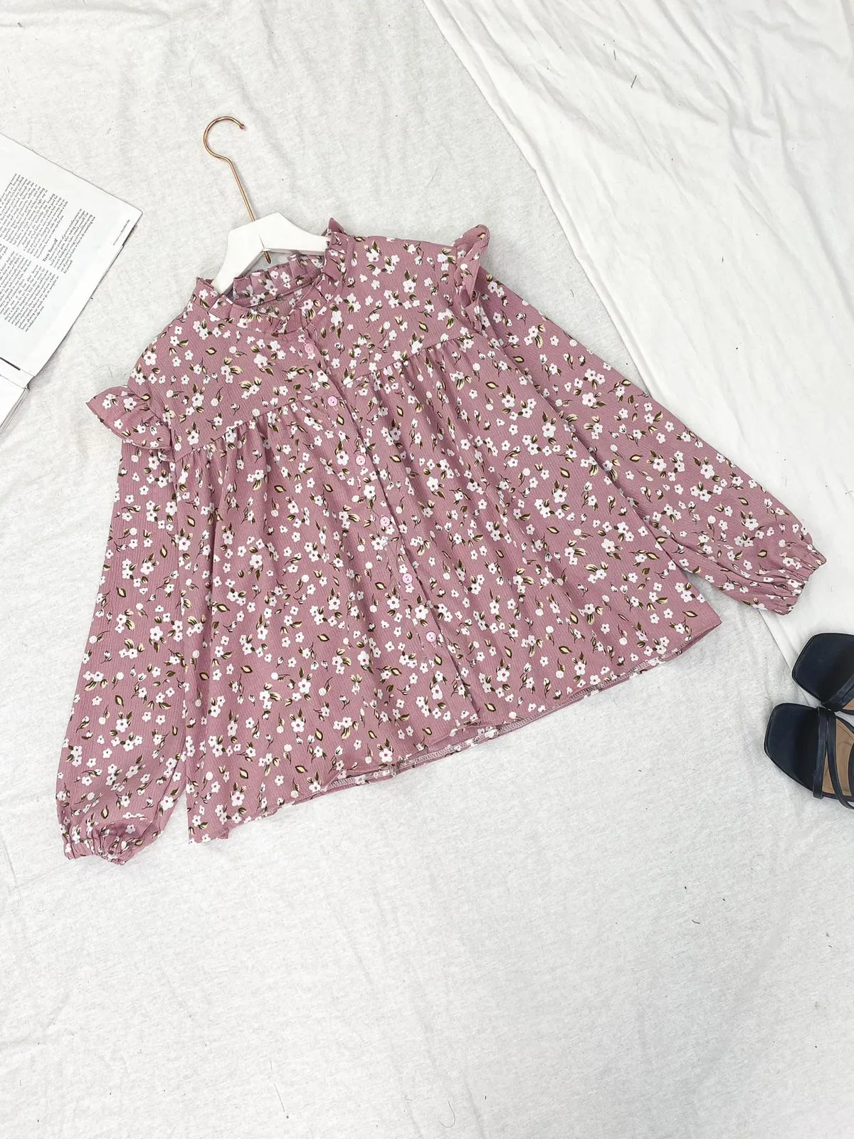 Floral Ruffle Top's