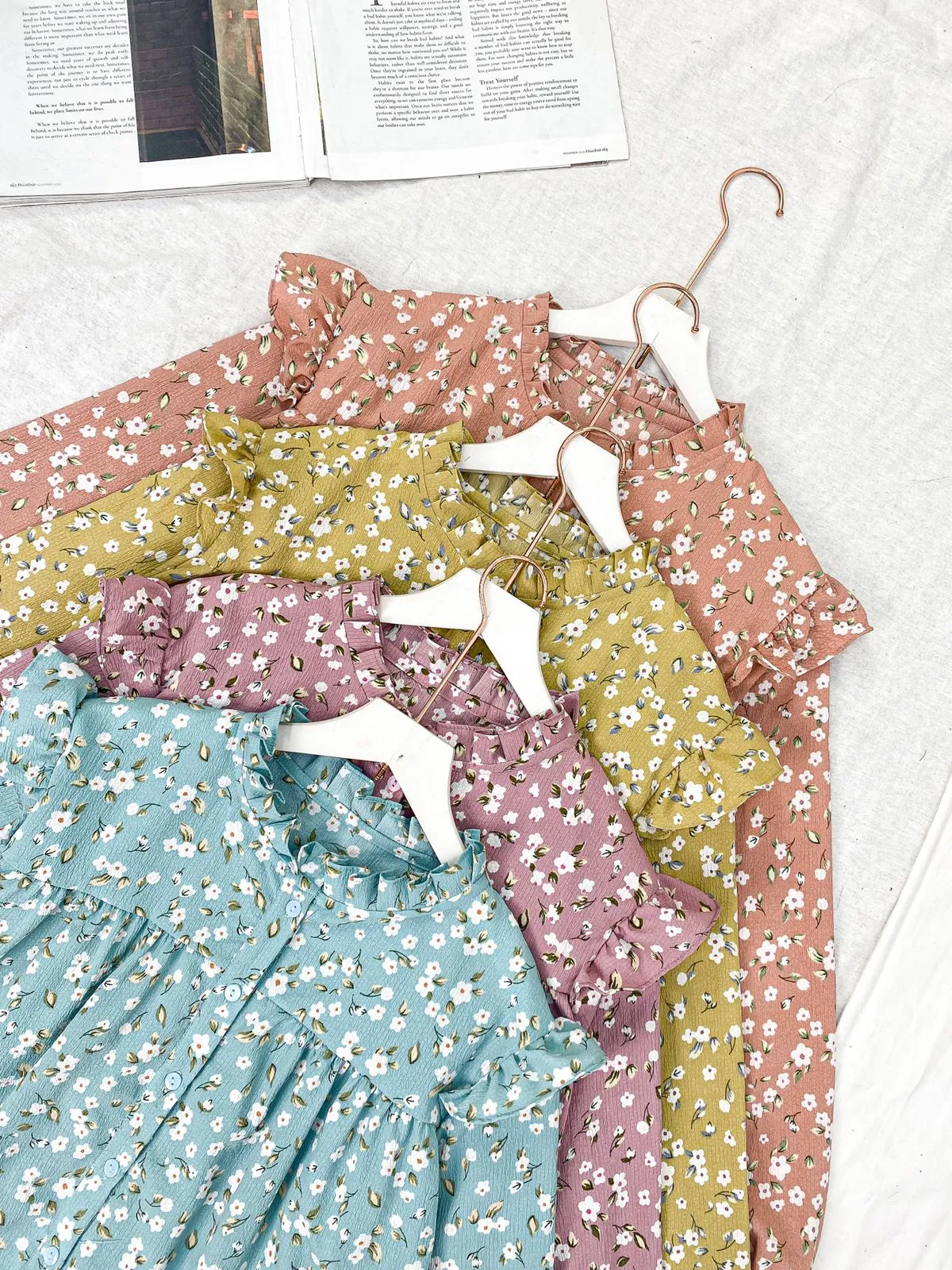 Floral Ruffle Top's