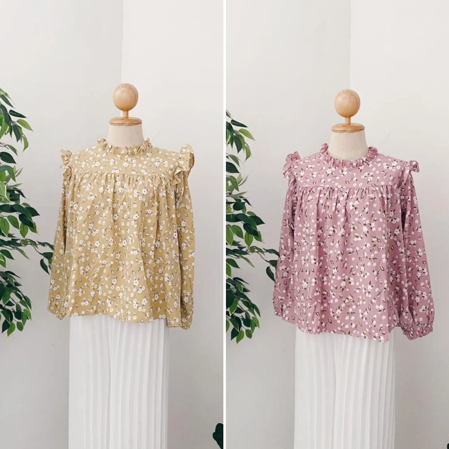 Floral Ruffle Top's