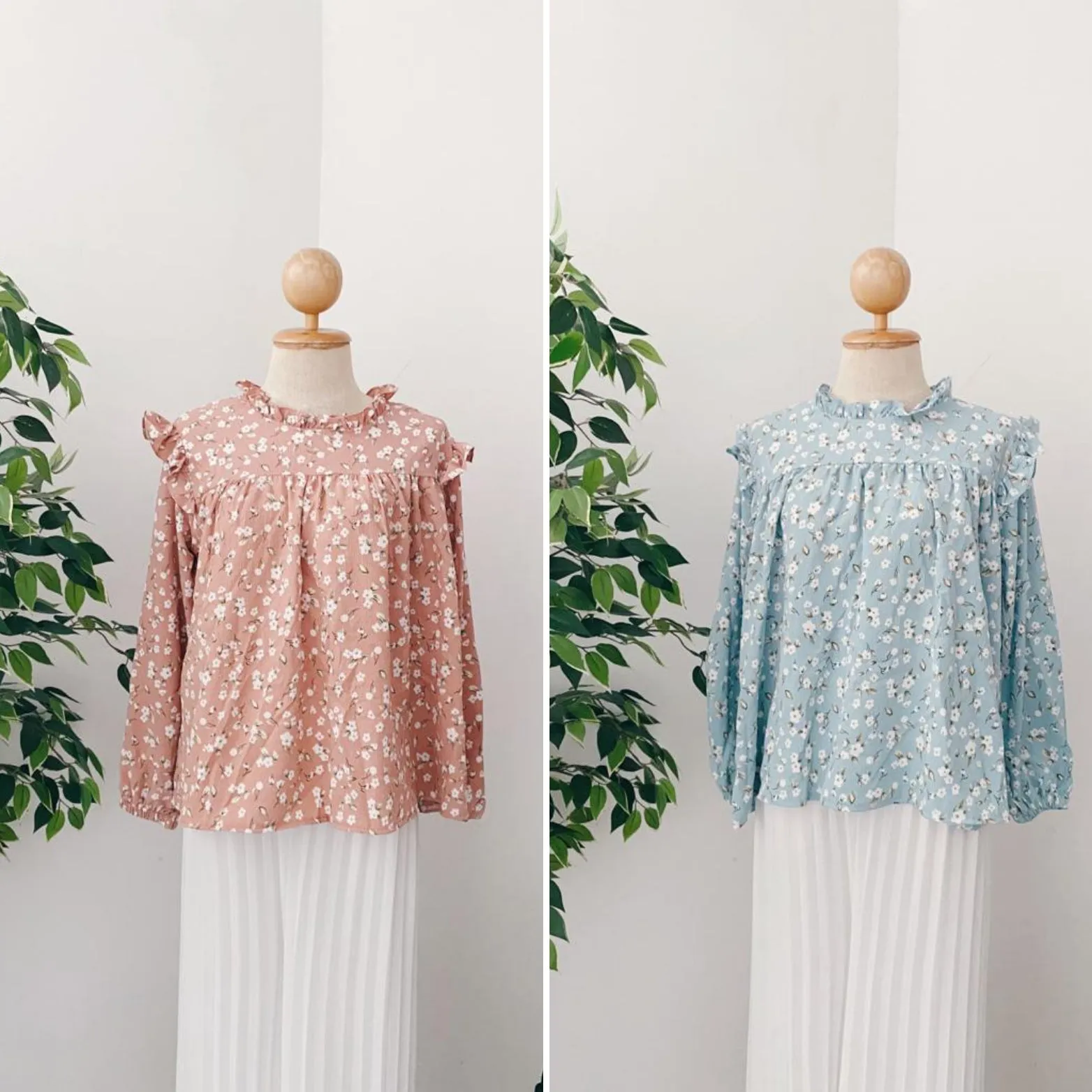 Floral Ruffle Top's