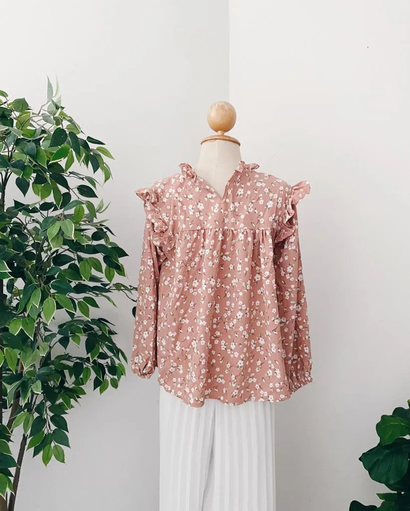 Floral Ruffle Top's