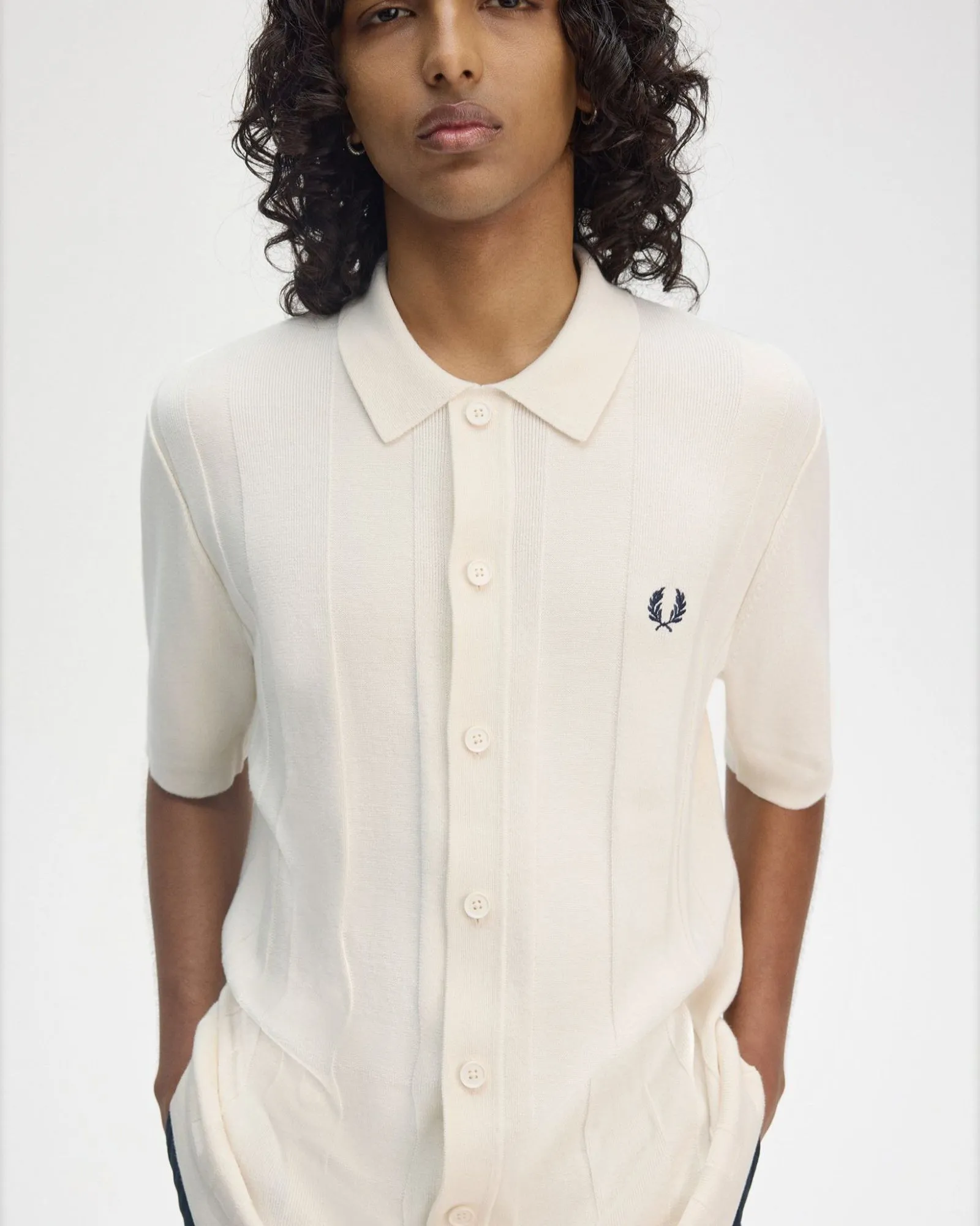 Fred Perry Button Through Shirt - Ecru