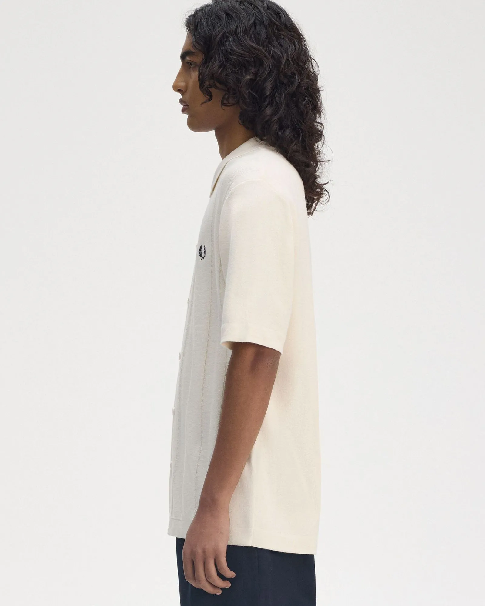 Fred Perry Button Through Shirt - Ecru