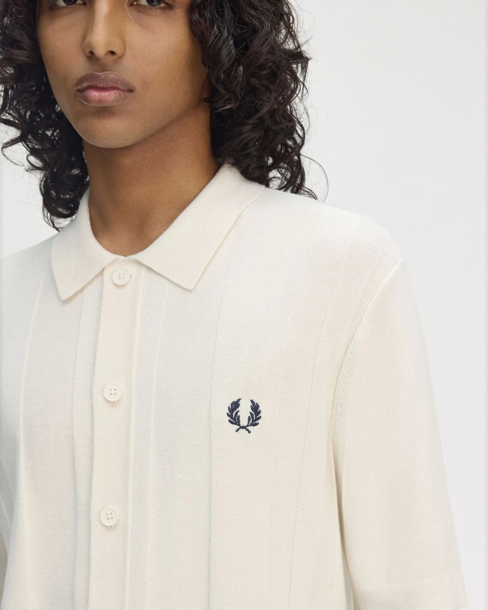 Fred Perry Button Through Shirt - Ecru