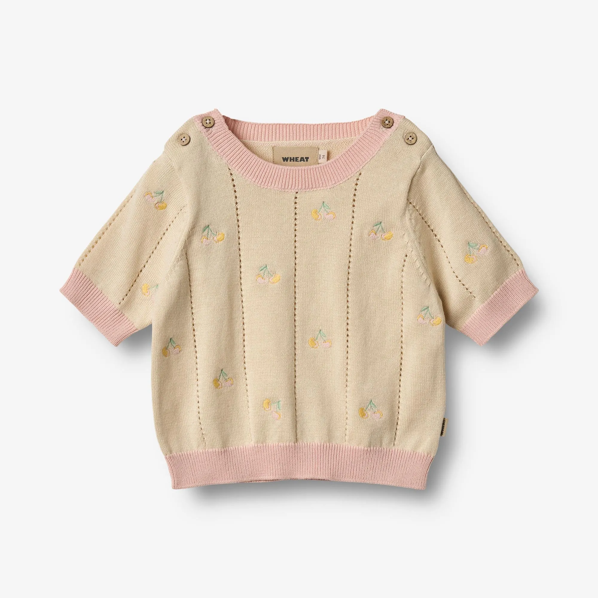 Knit Top S/S Malvina - sandshell
