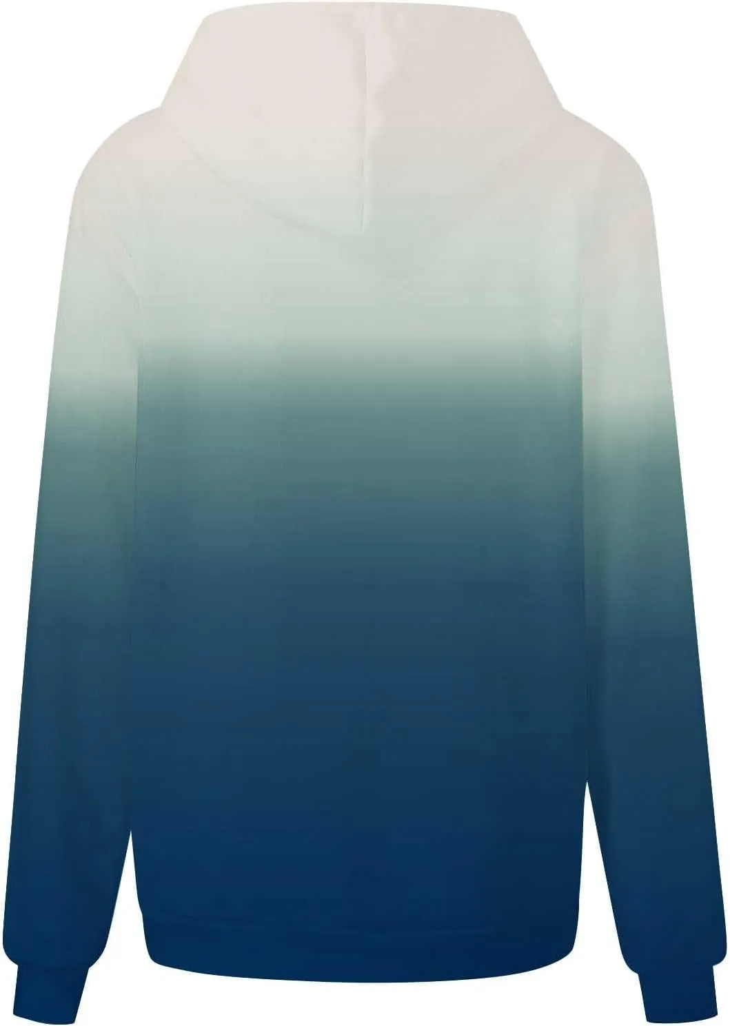 Long Sleeve Blouses for Women Fashion Drawstring Gradient Color Hooded Sweatshirts Causal Oversized Shirts Pullover