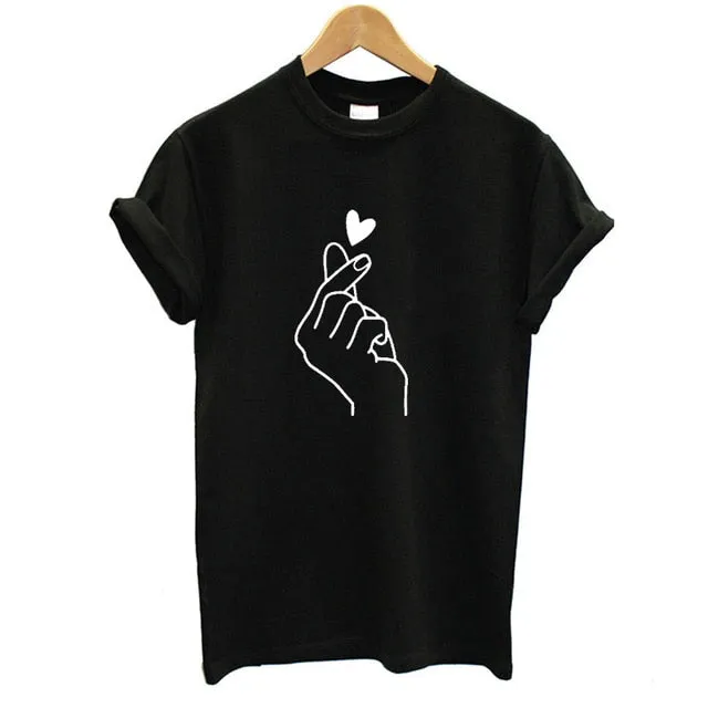 New Arrival Love Hand Women T Shirt