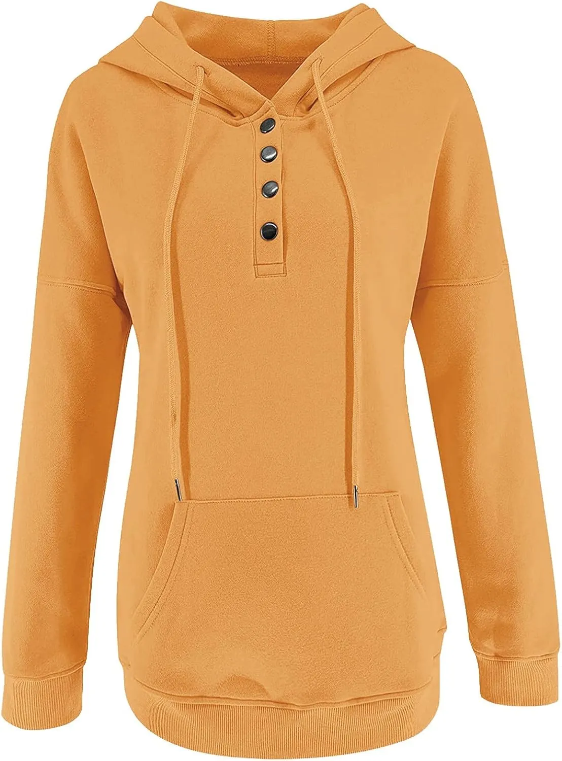PETYCZEN Oversized Sweatshirts for Women 2023 Fall Clothes Casual Long Sleeve Button Down Y2K Hoodie Drawstring Pullover Tops