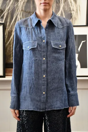 Ranchers Daughter Shirt in Hemp Denim
