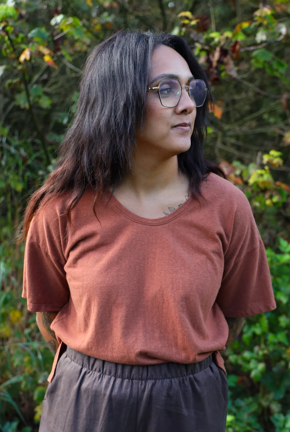The T Shirt-Scoop Neck-Hemp Jersey Spandex-Classic Length