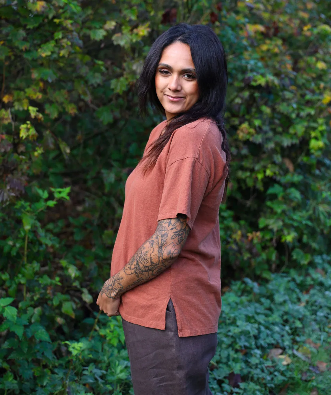 The T Shirt-Scoop Neck-Hemp Jersey Spandex-Classic Length