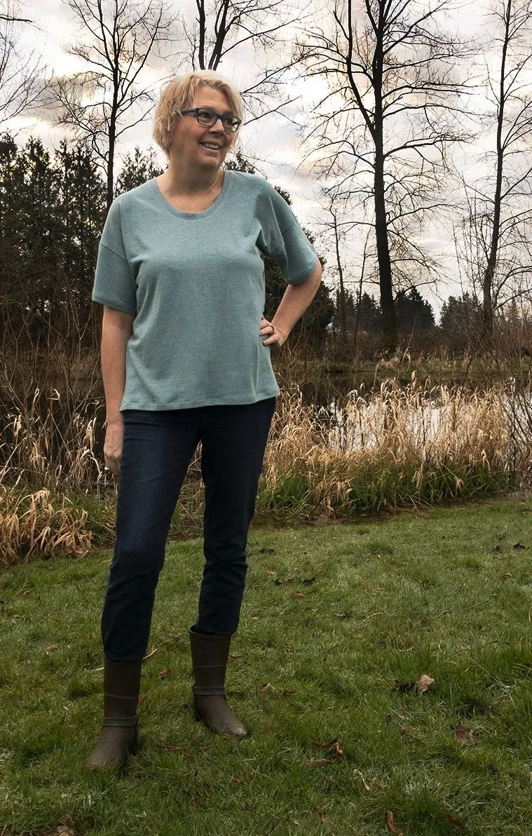 The T Shirt-V Neck-Hemp Jersey-Classic Length
