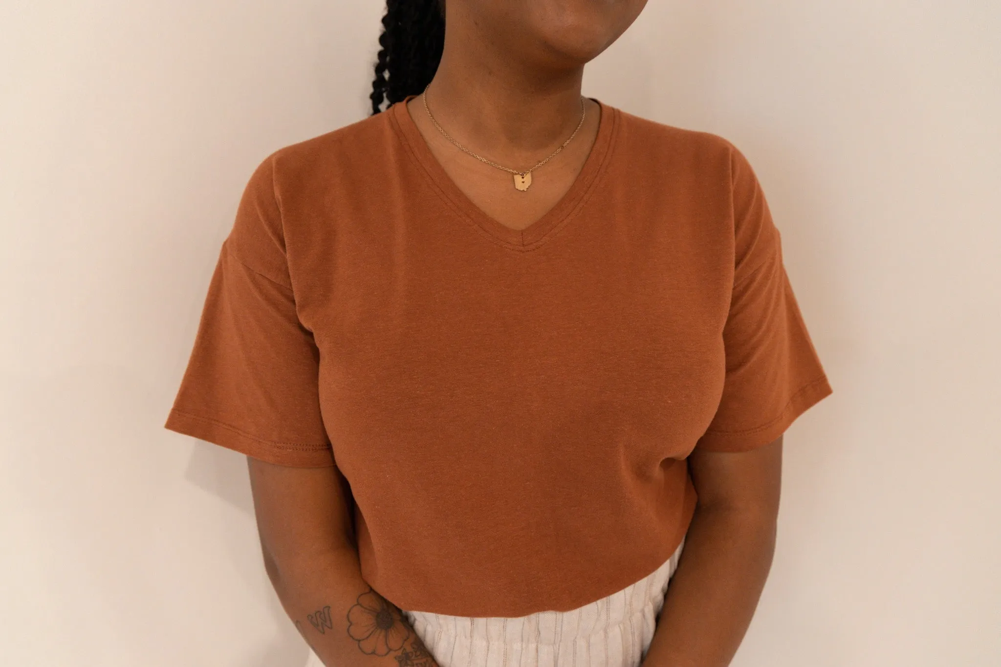 The T Shirt-V Neck-Hemp Jersey-Classic Length
