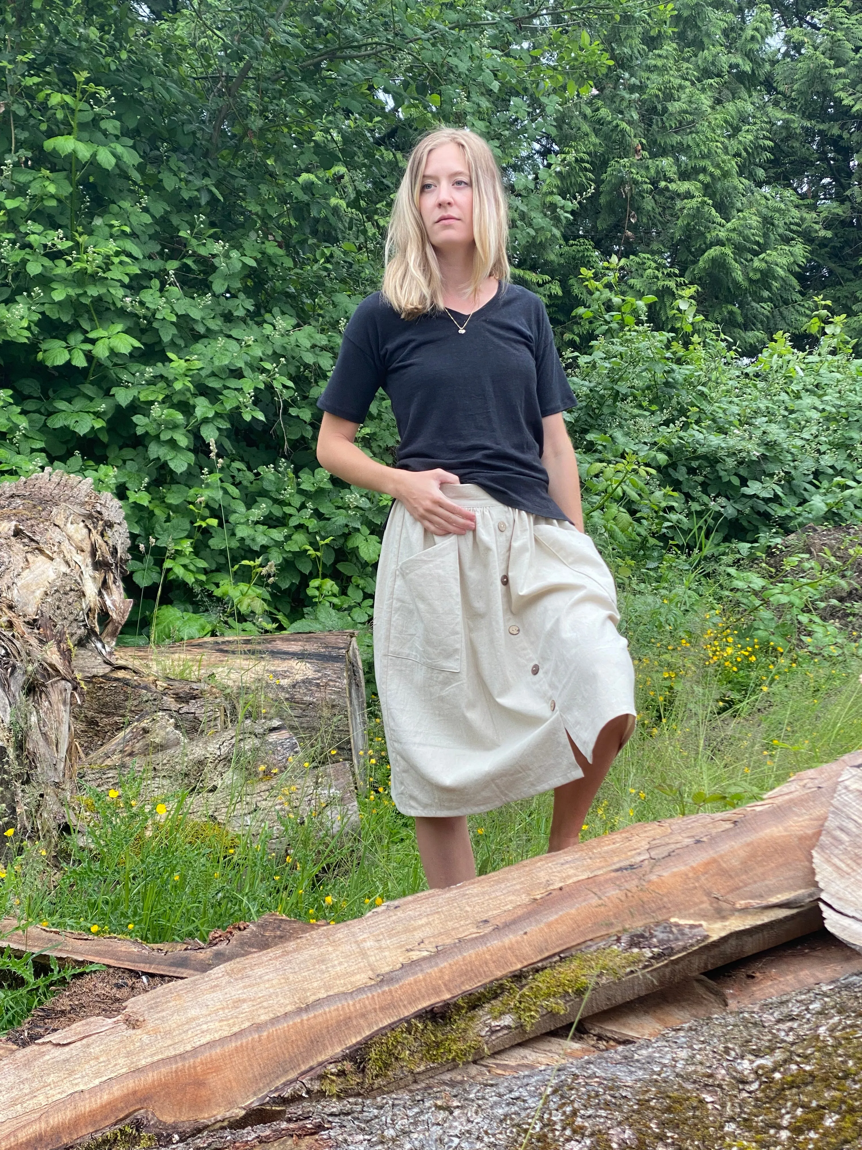 The T Shirt-V Neck-Hemp Jersey-Classic Length