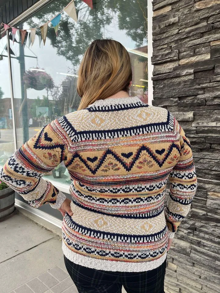 TOP - Multi coloured Knit Pullover Sweater
