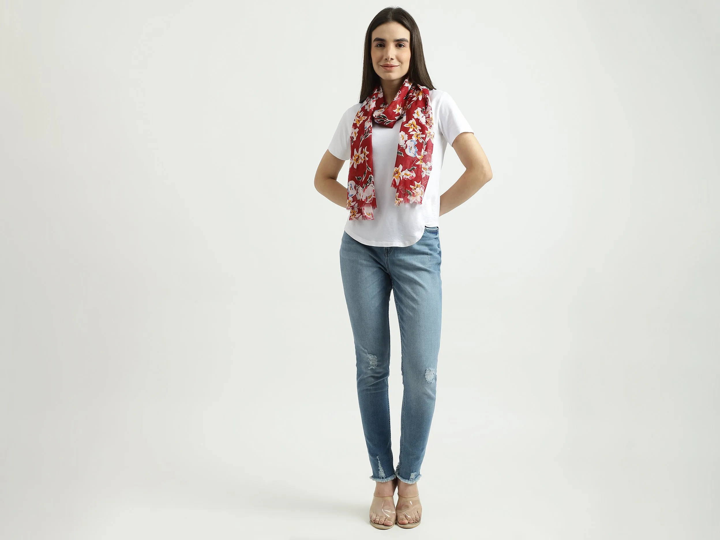 Women Floral Scarf