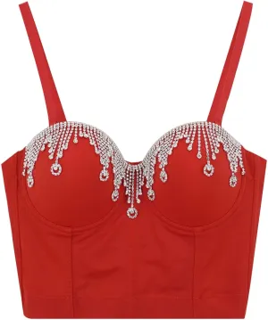Womens Club Shiny Tank Tops Summer Rhinestone Sparkle Party Camisole Sleeveless Spring Shirts Spaghetti Straps Strap