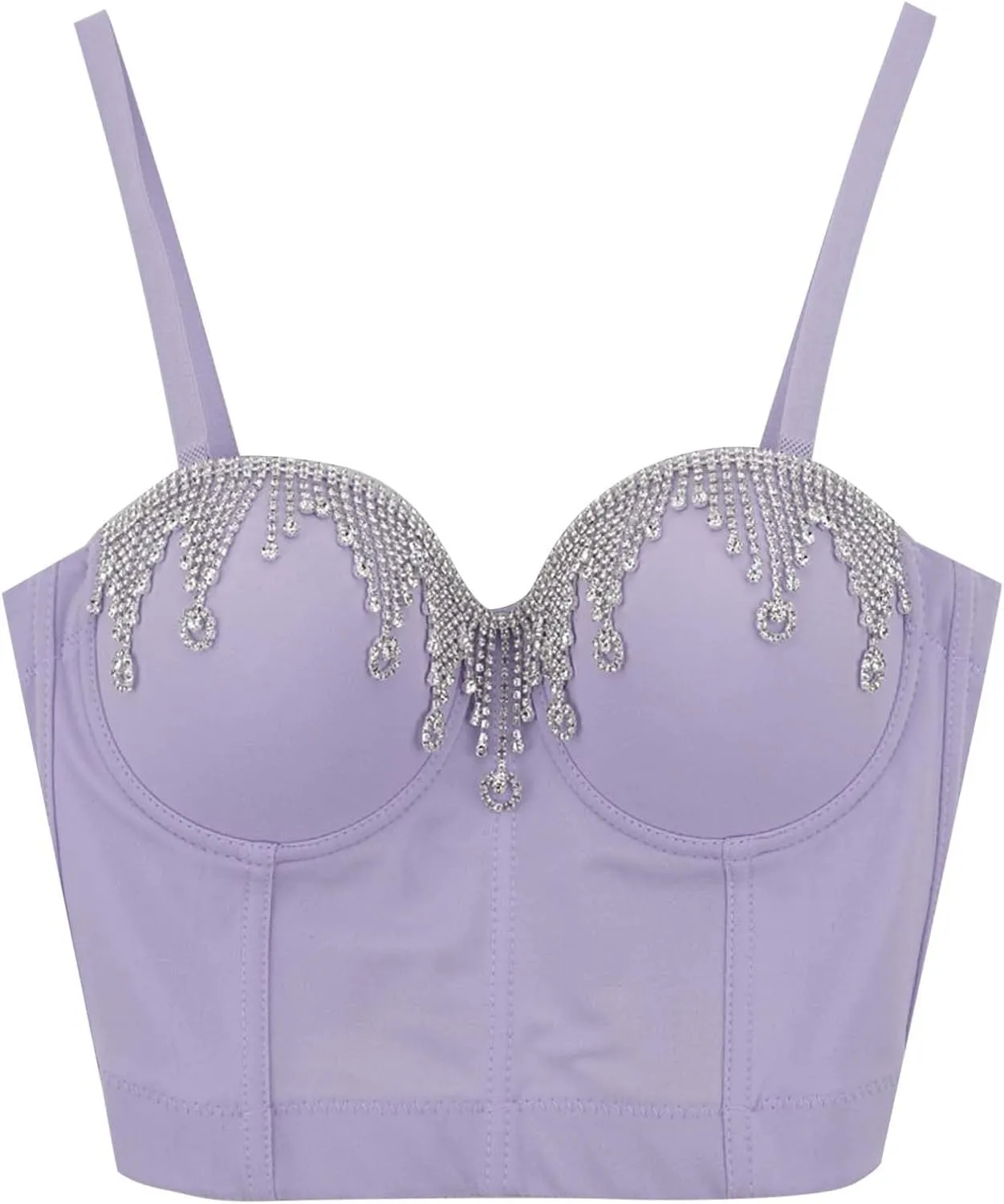 Womens Club Shiny Tank Tops Summer Rhinestone Sparkle Party Camisole Sleeveless Spring Shirts Spaghetti Straps Strap