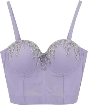 Womens Club Shiny Tank Tops Summer Rhinestone Sparkle Party Camisole Sleeveless Spring Shirts Spaghetti Straps Strap