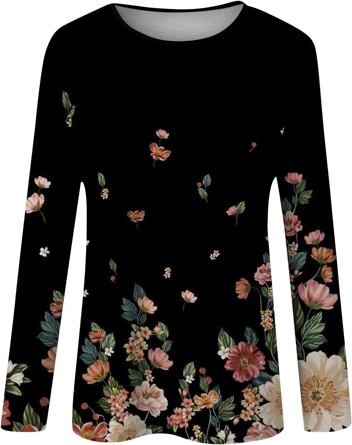 Womens Long Sleeve Tops Fall Sweatshirt Plus Size Tunic Crewneck Tops Winter Clothes